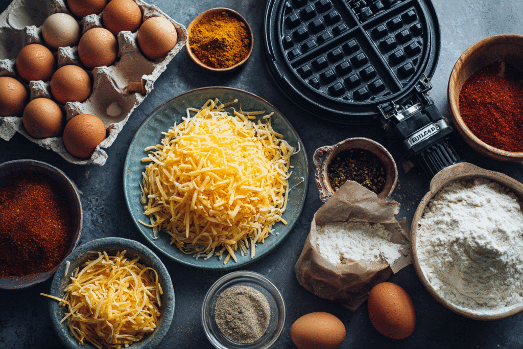 Keto Chaffle Tacos: Crispy, Low-Carb Shells That Hit the Spot 7 Keto chaffle taco ingredients layout