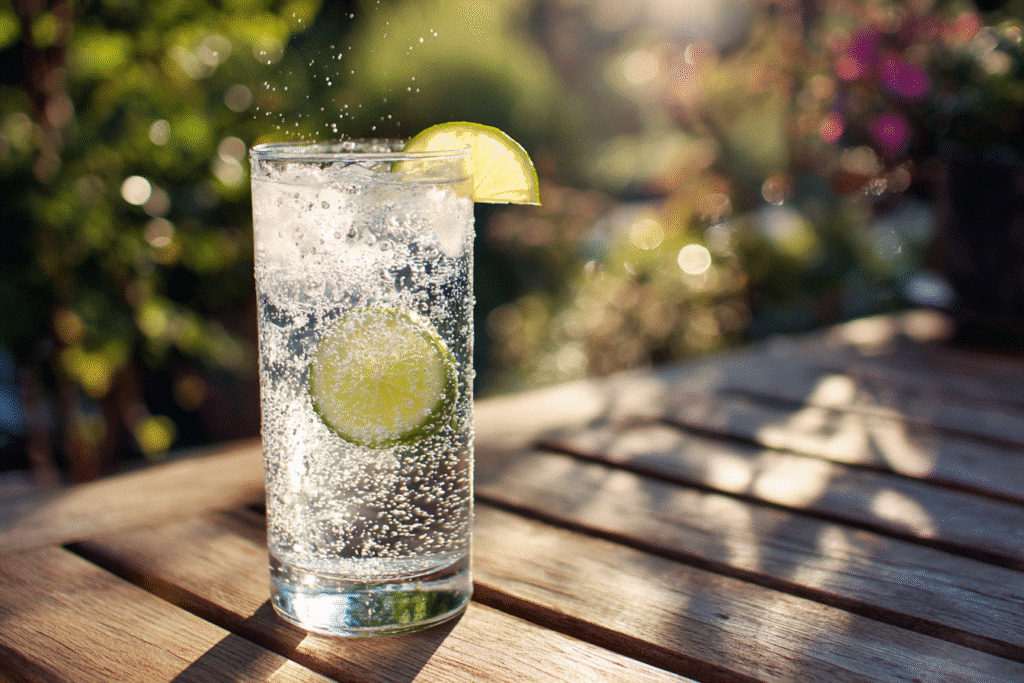 Keto Ranch Water Recipe: A Crisp, Low-Carb Cocktail Favorite 5 Keto ranch water in glass with lime and bubbles