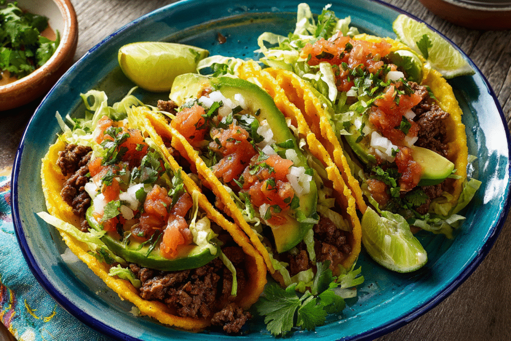 Keto Chaffle Tacos: Crispy, Low-Carb Shells That Hit the Spot 8 Plated keto chaffle tacos