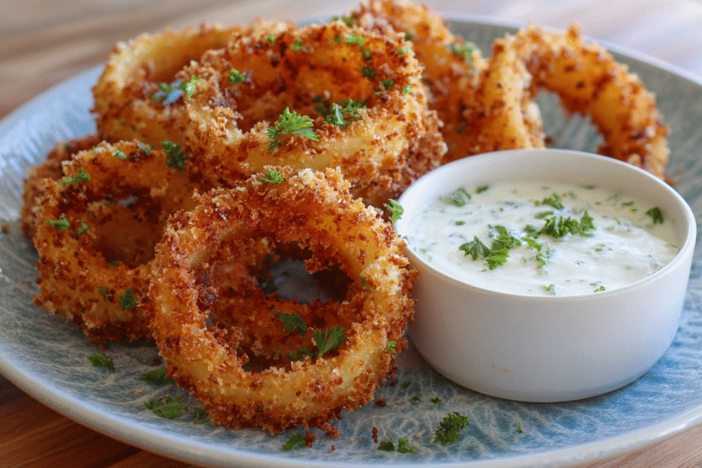 Keto Parmesan Onion Rings Recipe – Crispy, Low-Carb, and So Addictive 8 serving keto parmesan onion rings