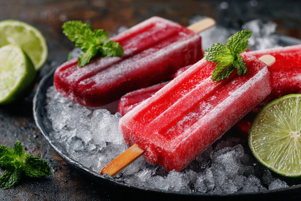 Keto Popsicles: The Ultimate Sugar-Free Summer Treat 8 served keto popsicles on tray