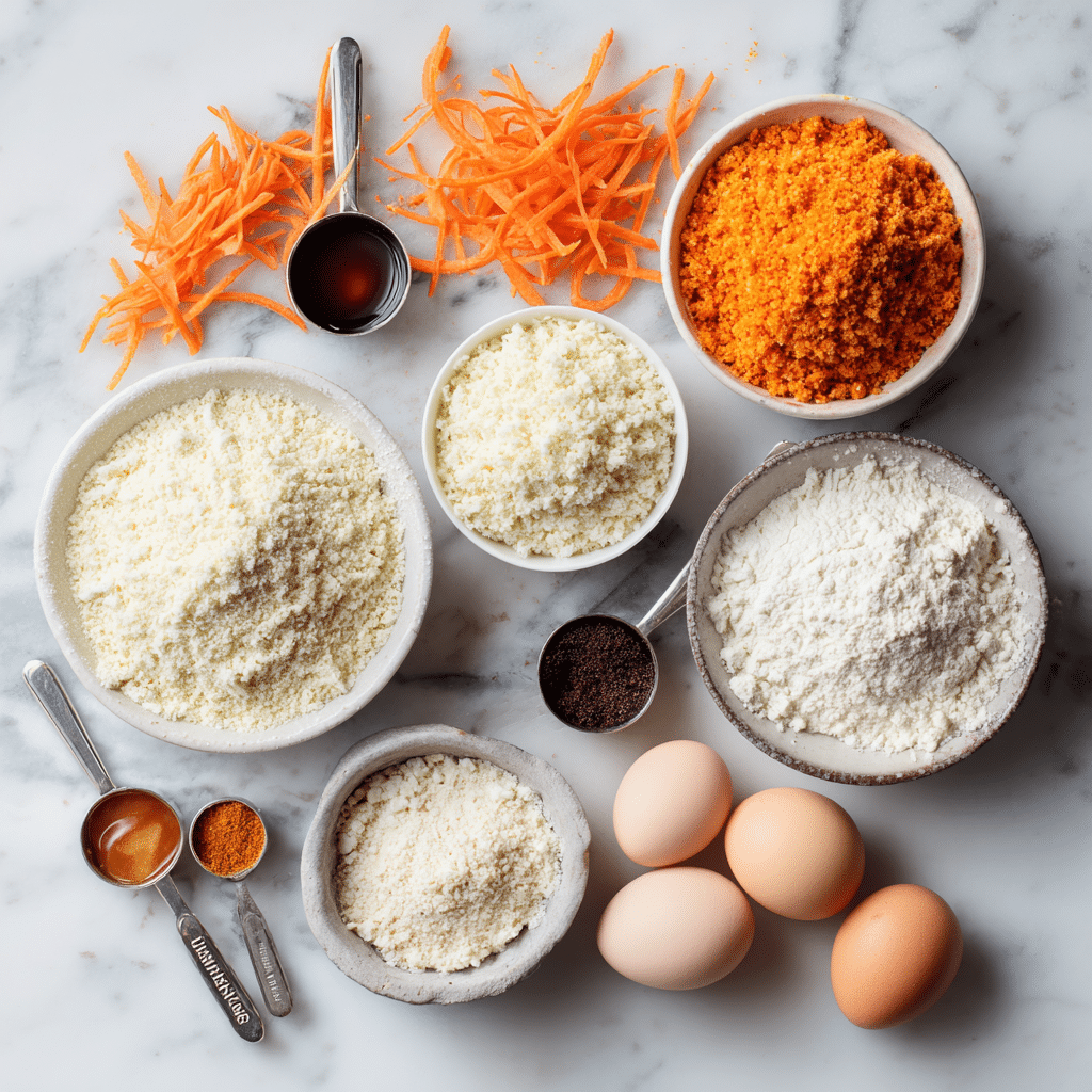 Keto Carrot Cake: Sensational Low-Carb Treat You’ll Love 7 keto-carrot-cake-ingredients-layout