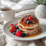 Cottage Cheese Pancakes Keto: Fluffy Low-Carb Breakfast Delight 6 cottage cheese pancakes keto served with berries