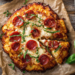 Keto Cloud Bread Pizza – Light, Cheesy, Low-Carb Crust You’ll Love 6 keto cloud bread pizza with golden crust and toppings