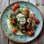 Keto Chicken Gyros with Cottage Cheese: Flavorful Low-Carb Meal 6 Keto Chicken Gyros with Cottage Cheese plated in a low-carb wrap