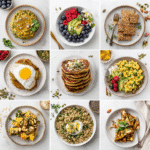 Keto Breakfast Ideas Vegetarian – Delicious & Easy Low-Carb Starts 6 Collage of keto vegetarian breakfast recipe ideas